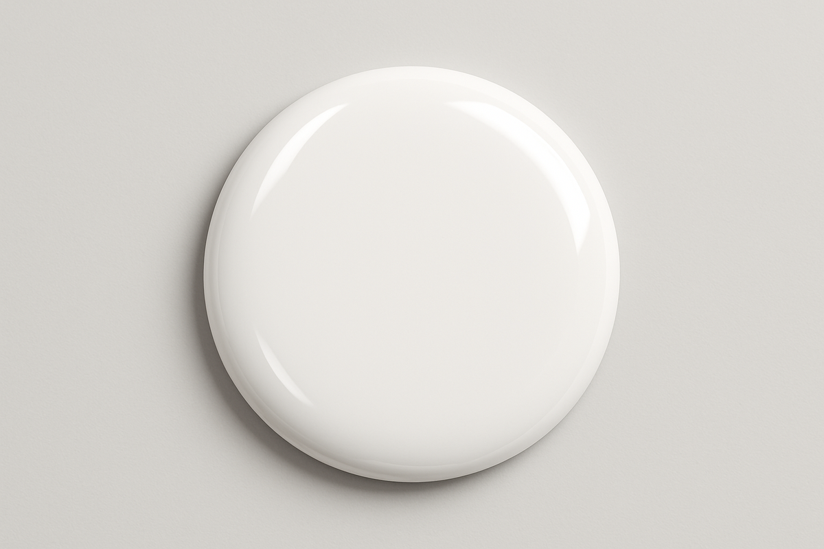a gloss white circle dot